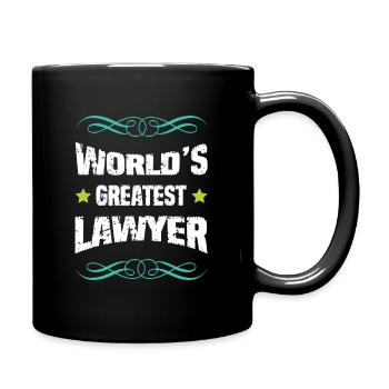World's Greatest Lawyer Design - Full Colour Mug - black - Right