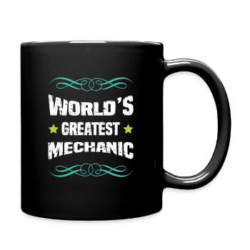 World's Best Mechanic Shirt - Full Colour Mug - black - Right