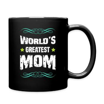 World's Greatest Mom Shirt - Full Colour Mug - black - Right