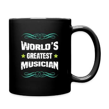 Weltbester Musiker  - Tasse einfarbig - Schwarz - Rechts