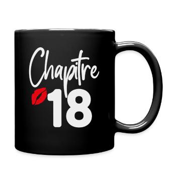 Design anniversaire 18 ans fille Chapitre 18 - Mug uni - noir - Droite