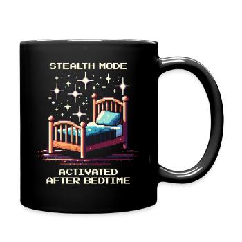 Stealth mode: after bedtime | Parents - Full Colour Mug - black - Right