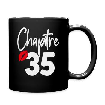 Kapitel 35 Geburtstagsgeschenk Frau 35 Jahre alt - Tasse einfarbig - Schwarz - Rechts