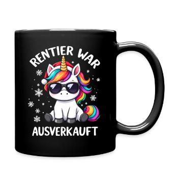 Christmas Reindeer Was Sold Out Unicorn - Full Colour Mug - black - Right