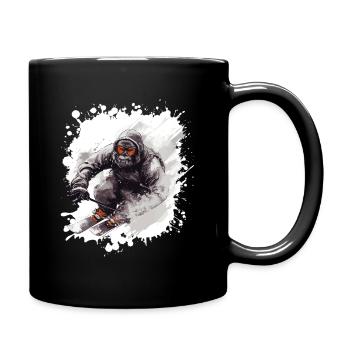Gorilla Ski Skiing - Mug uni - noir - Droite