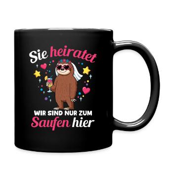 Bachelorette Party Wedding Bride Maid of Honor - Full Colour Mug - black - Right