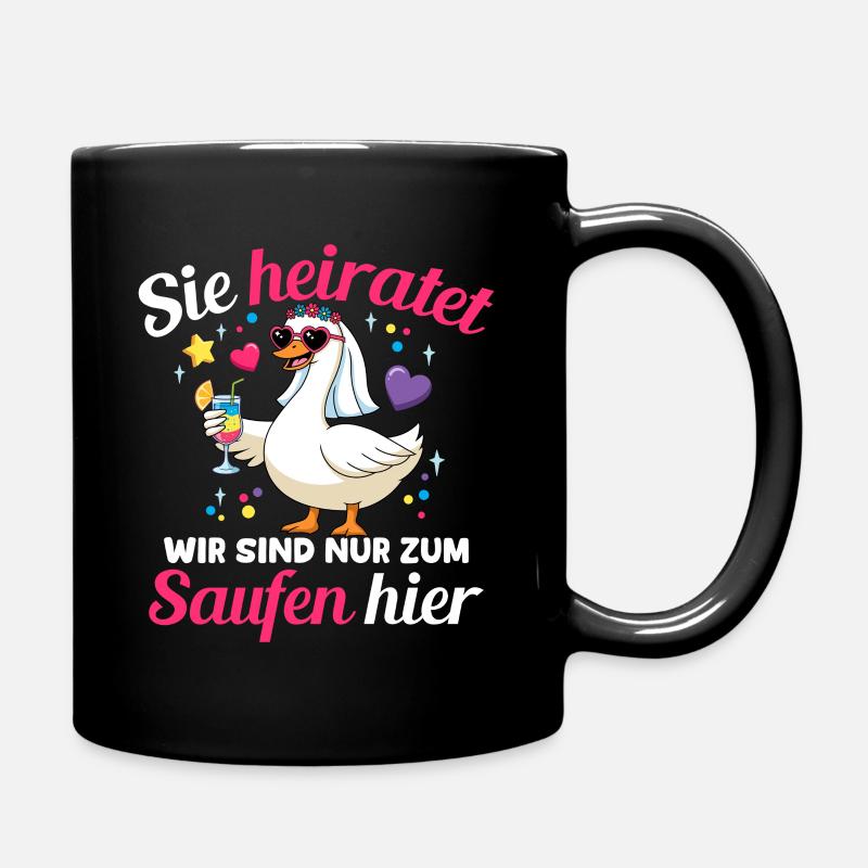 Junggesellenabschied Hochzeit Braut Trauzeugin - Tasse einfarbig - Schwarz