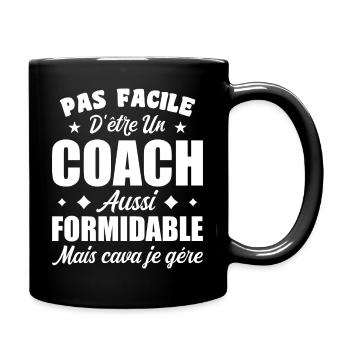 Coach Formidable Idée Cadeau Entraîneur Drôle - Mug uni - noir - Droite