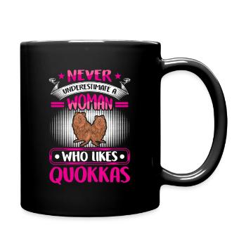 Quokka underestimate short-tailed kangaroo - Full Colour Mug - black - Right