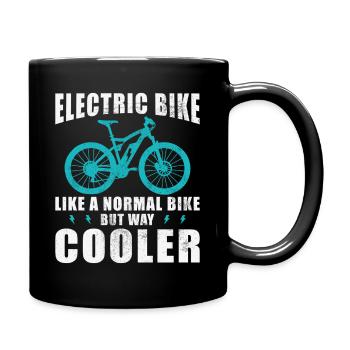 Elektrofahrräder für Männer und Frauen - Tasse einfarbig - Schwarz - Rechts