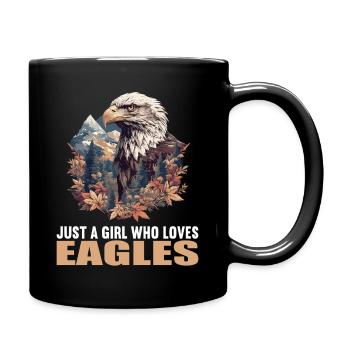 Adler - Tasse einfarbig - Schwarz - Rechts