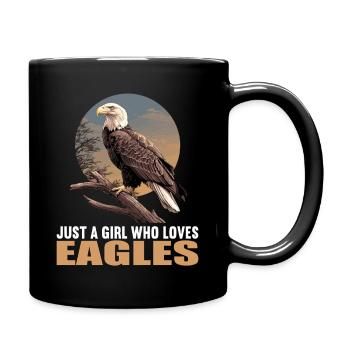 Adler - Tasse einfarbig - Schwarz - Rechts