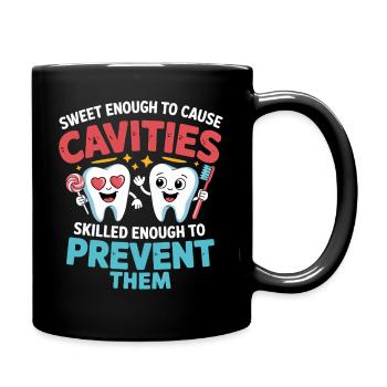 Protéger les dents de Tooth Cari Heroes - Mug uni - noir - Droite
