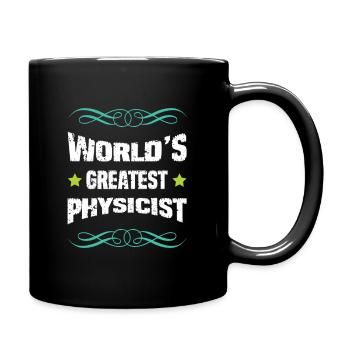 World's Best Physicist Shirt Design - Full Colour Mug - black - Right