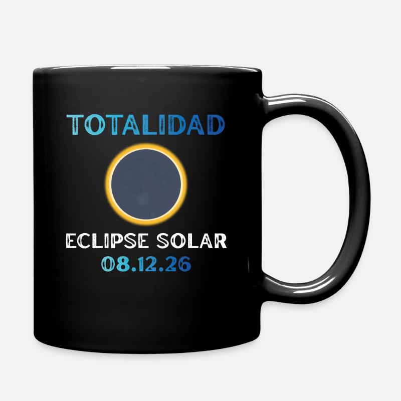 Gesamtheit der Sonnenfinsternis 2026 - Tasse einfarbig - Schwarz