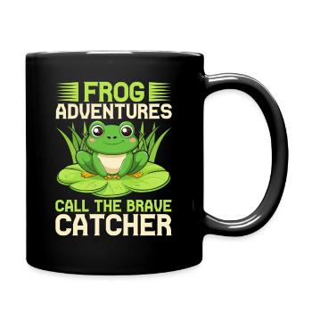 Frog Catcher Adventures Appelez la brave grenouille - Mug uni - noir - Droite