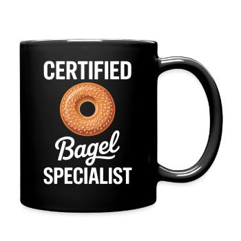 Bagels Spruch Bagel Lustiges Bagels Geschenk - Tasse einfarbig - Schwarz - Rechts