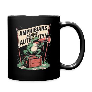 Amphibians Against Authority Portland - Full Colour Mug - black - Right