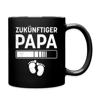 Werdender Vater ZUKÜNFTIGER PAPA Lustiges - Tasse einfarbig - Schwarz - Rechts