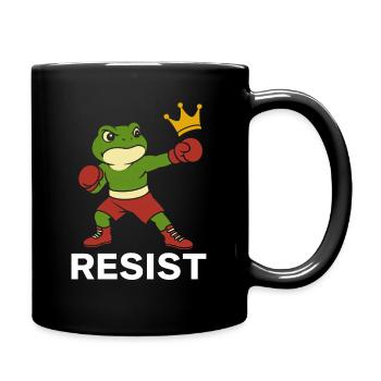 Kampf Frosch König Widerstand - Tasse einfarbig - Schwarz - Rechts