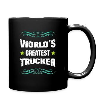 World's Greatest Trucker - Full Colour Mug - black - Right