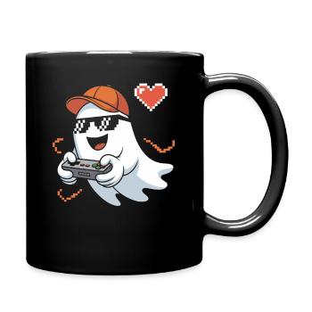 Retro Gamer Halloween Fantôme - Mug uni - noir - Droite