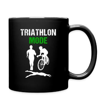 Triathlon Natation Cyclisme Course à pied Sports vintage - Mug uni - noir - Droite
