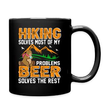 Wandern Bier - Tasse einfarbig - Schwarz - Rechts