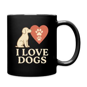J’aime les chiens – Dog Lover Design - Mug uni - noir - Droite