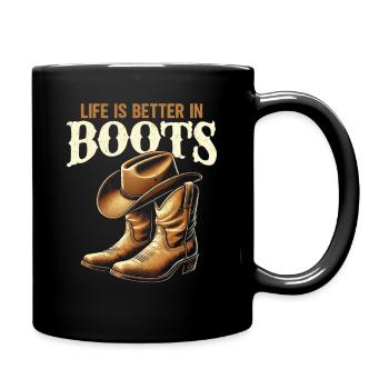 Line Dancing Cowboy Line Dancer Line Dance - Tasse einfarbig - Schwarz - Rechts