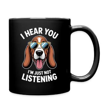 Basset Hound Saying Funny Basset Hound Gift - Full Colour Mug - black - Right