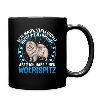 Wolfsspitz ist Freund Deutscher Wolfsspitz - Tasse einfarbig - Schwarz - Rechts