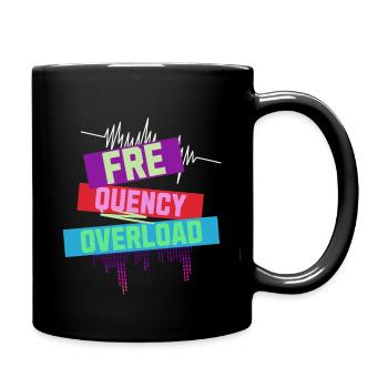 Frequency Overload Rave EDM - Full Colour Mug - black - Right