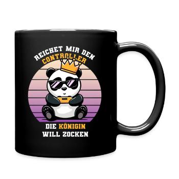 Hands me the controller the queen wants to play - Full Colour Mug - black - Right