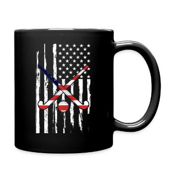 Eishockey Hockey Eishockeyspieler Geschenk  - Full Colour Mug - black - Right