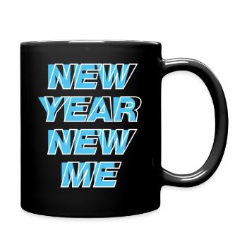 Neujahr Neues Ich - Tasse einfarbig - Schwarz - Rechts