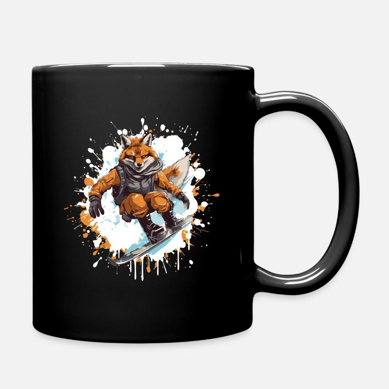 Fuchs Snowboard - Tasse einfarbig - Schwarz