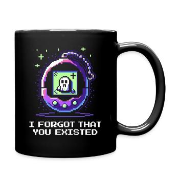 I forgot that you exist | sarcastic - Full Colour Mug - black - Right
