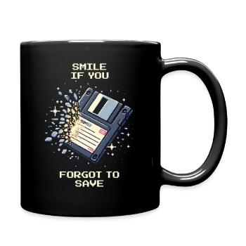 Smile When You Haven't Saved | Fail - Full Colour Mug - black - Right