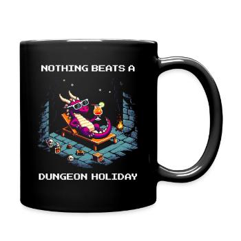 Nothing Beats Dungeon Vacation | RPG, Fantasy - Full Colour Mug - black - Right