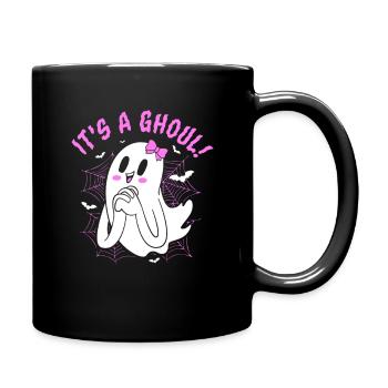 Halloween Gender Reveal Team Girl - Tasse einfarbig - Schwarz - Rechts