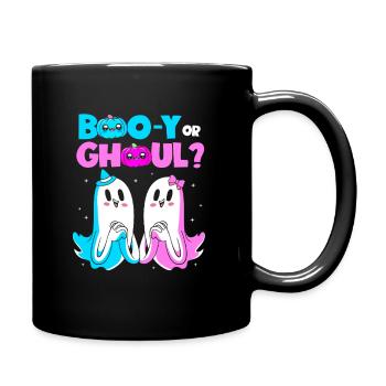 Halloween Gender Reveal - Tasse einfarbig - Schwarz - Rechts