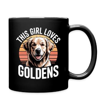This Girl Loves Goldens - Full Colour Mug - black - Right