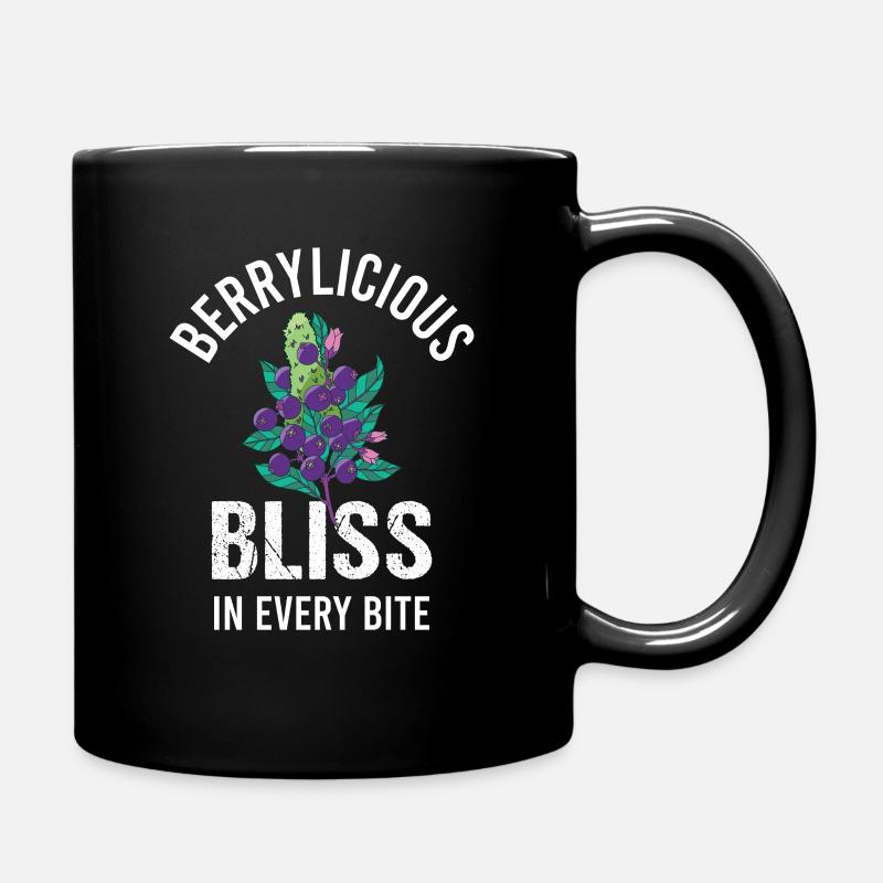 Myrtille Funny Fruit Fruit Myrtille Vintage - Mug uni - noir