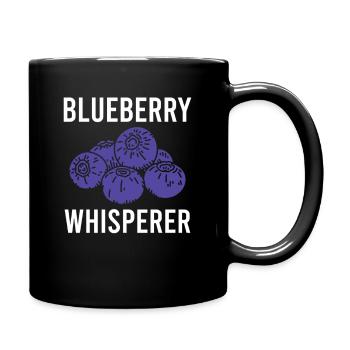 Blueberry Lustige Obst  Frucht Blaubeere Vintage - Tasse einfarbig - Schwarz - Rechts