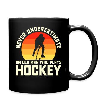Hockey Eishockey Eishockeyspieler Geschenk - Full Colour Mug - black - Right