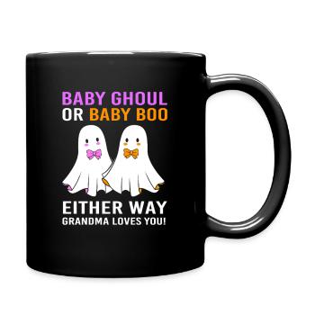 Halloween Gender Reveal - Tasse einfarbig - Schwarz - Rechts