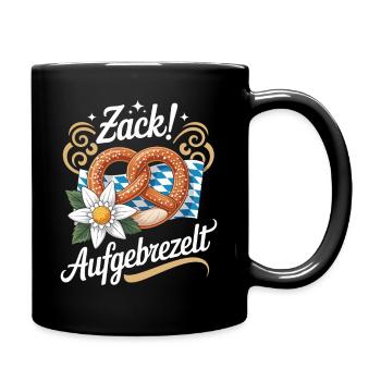 Zack Aufgebrezelt Bavarian Style - Tasse einfarbig - Schwarz - Rechts