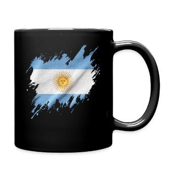 Drapeau de l’Argentine, style déchiré - Mug uni - noir - Droite