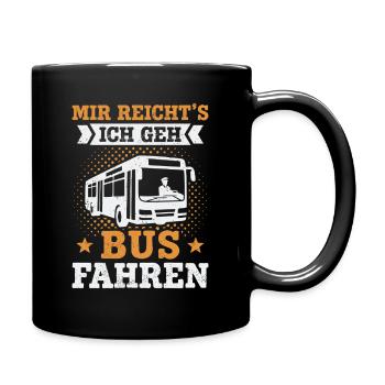 Linienbus Busfahrer Schulbus Busfahrerin Bus - Tasse einfarbig - Schwarz - Rechts